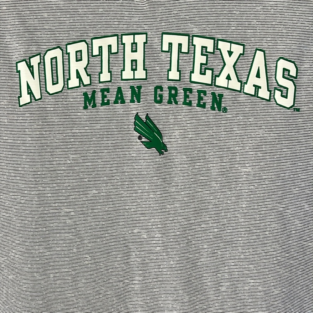 Russell Athletic Dri-Power Size Small North Texas Mean Green V Neck Long Sleeve